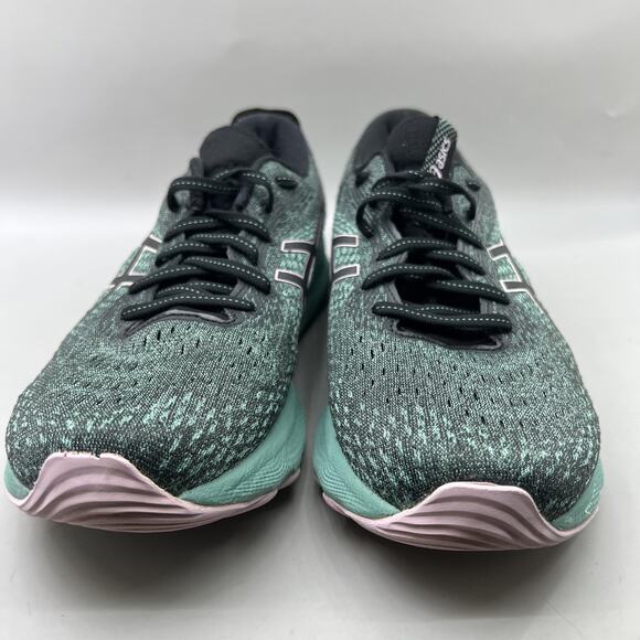 Asics Gel Nimbus 24 Running Shoes Women Size 9.5 Teal Green Pink Comfort Sneaker - Picture 2 of 9